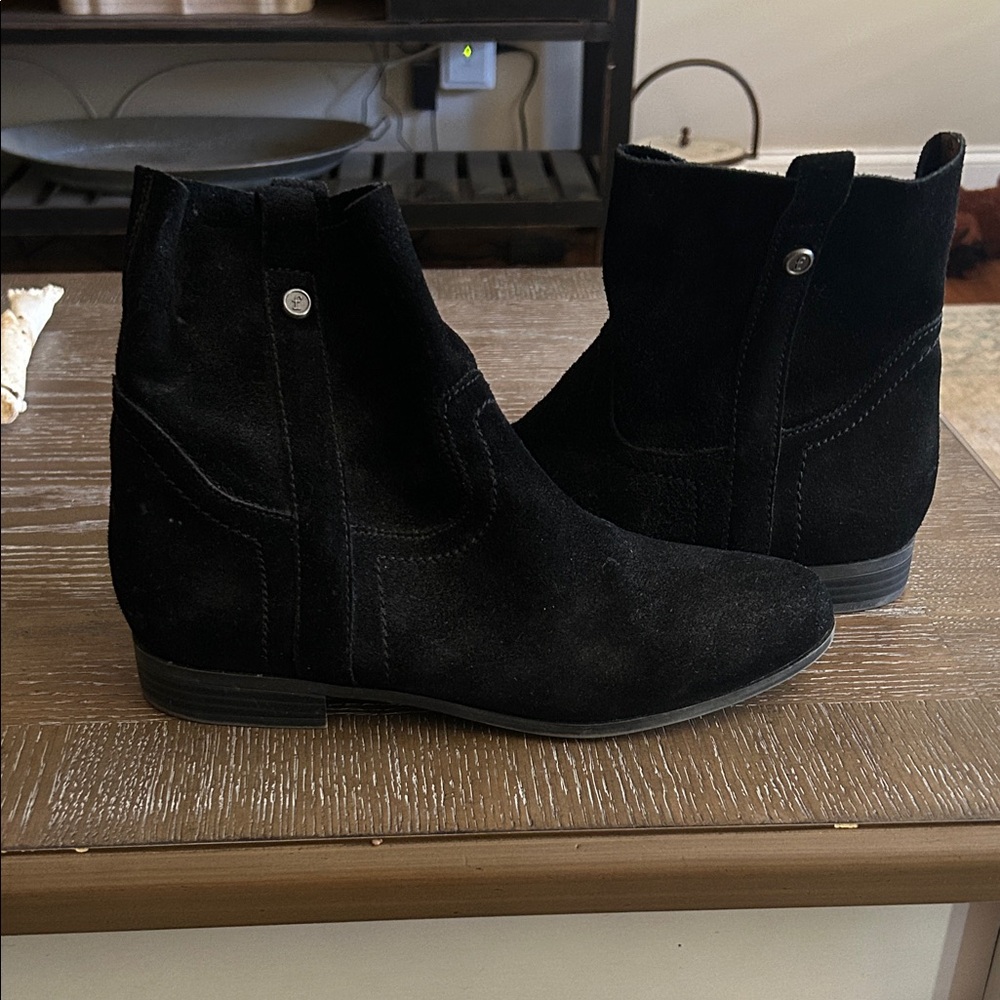 Frye Black Suede Ankle Booties
